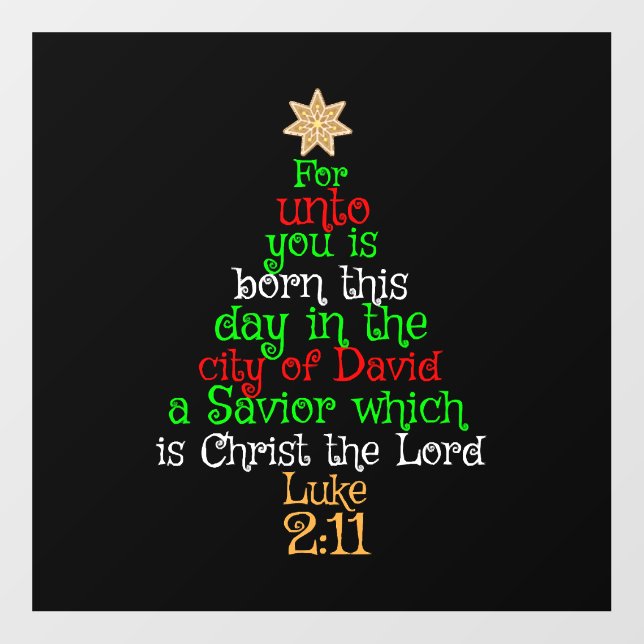 Christian Christmas Tree Shirts Floor Decals (Front)