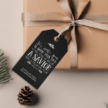 Christian Christmas Typography Chalkboard Holiday Gift Tags<br><div class="desc">Christian Christmas Verse Typography Holiday Gift Tags  featuring Luke 2:11 in festive typography on a rustic chalkboard background,  with quaint flourishes of white pine branches and pine cones.</div>