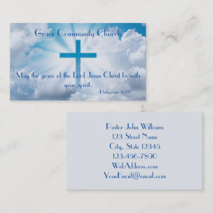 Christian Church Business Cards with Bible Verse