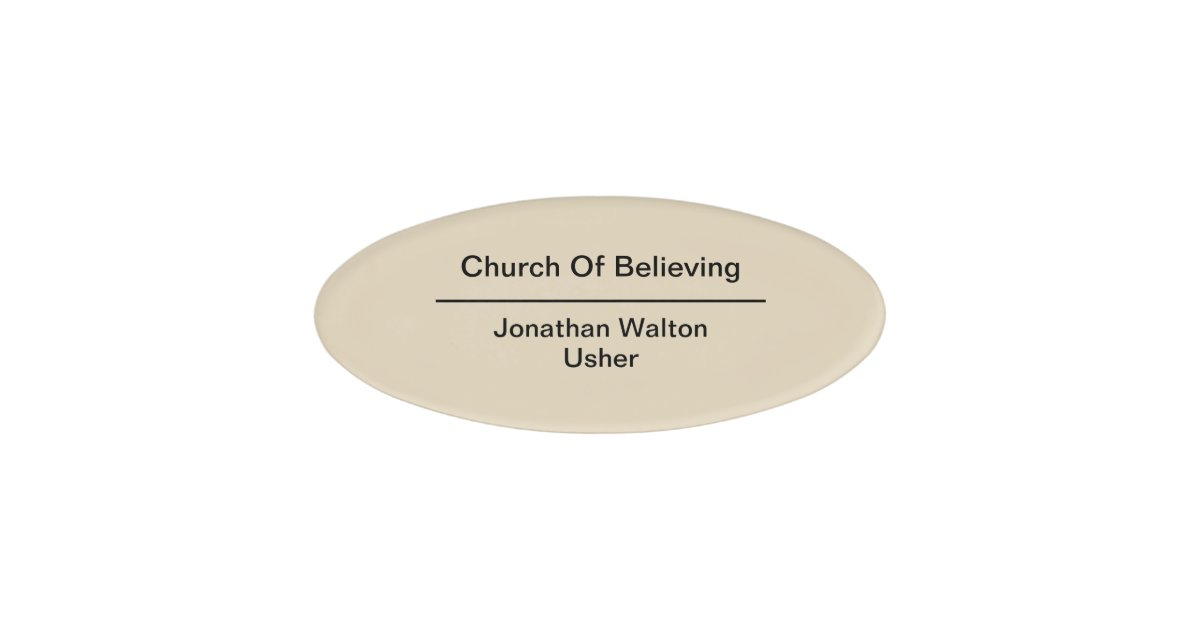 Christian Church Clergy And Usher Name Zazzle Com