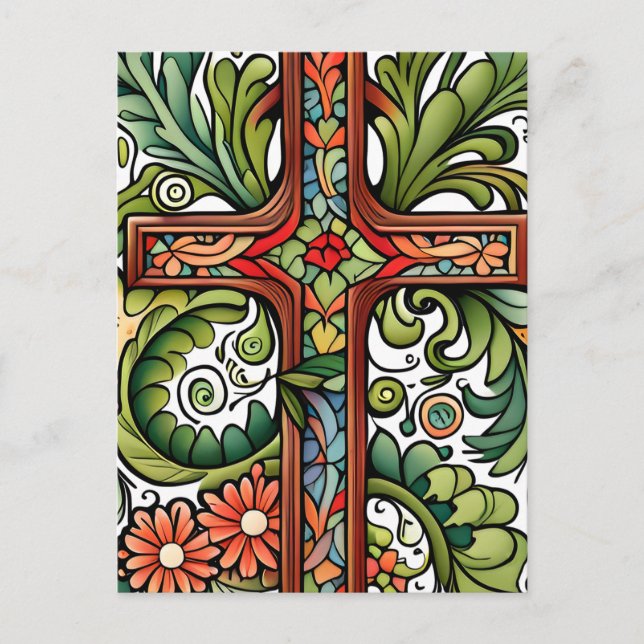 Christian Church Cross Easter Jesus Baptist Love  Holiday Postcard (Front)