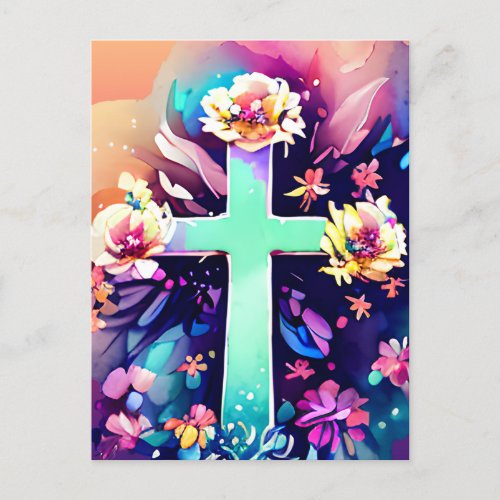 Christian Church Cross Easter Jesus Baptist Love  Holiday Postcard