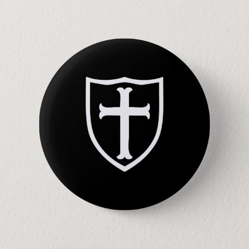 Christian Church Cross Knight Shield Study Gift Button