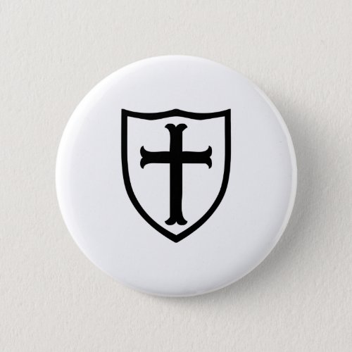 Christian Church Cross Knight Shield Study Gift Button