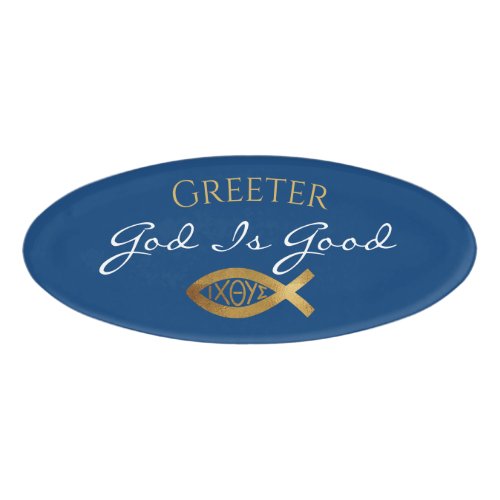 Christian Church Ministry Greeter Usher Name Tag