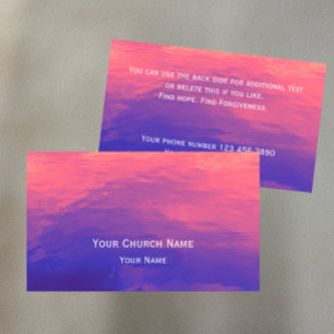 Christian Church Pastor Original Nature Photo  Business Card