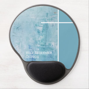 Christian Church Staff Modern Cross Gel Mouse Pad