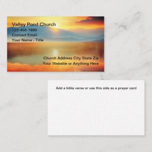 Christian Church Sunset Scenic Business Cards