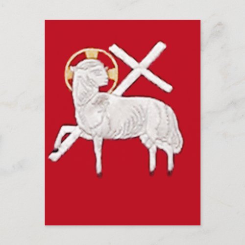 CHRISTIAN CHURCH SYMBOLS_LAMB OF GOD POSTCARD