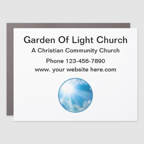 Christian Church Theme Mobile Car Magnets