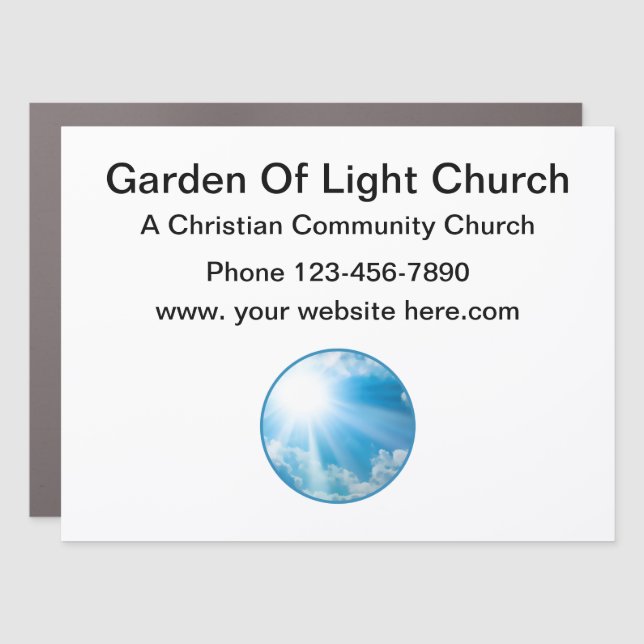 Christian Church Theme Mobile Car Magnets (Front)