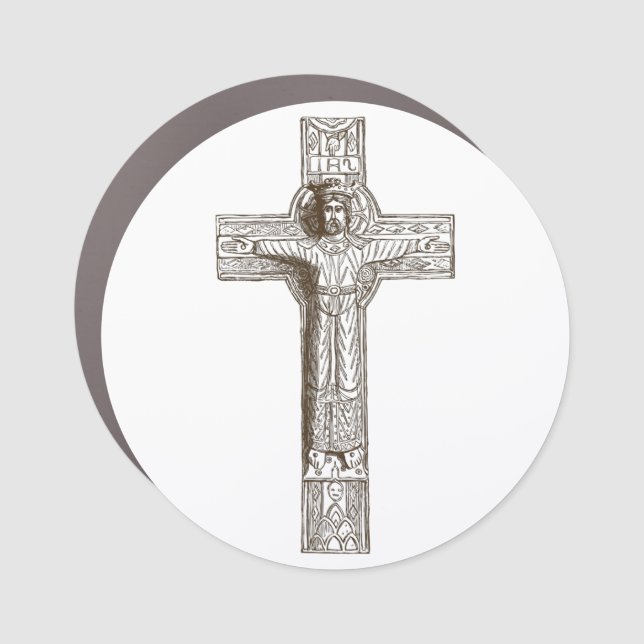 Christian Classical Cross Car Magnet (Front)