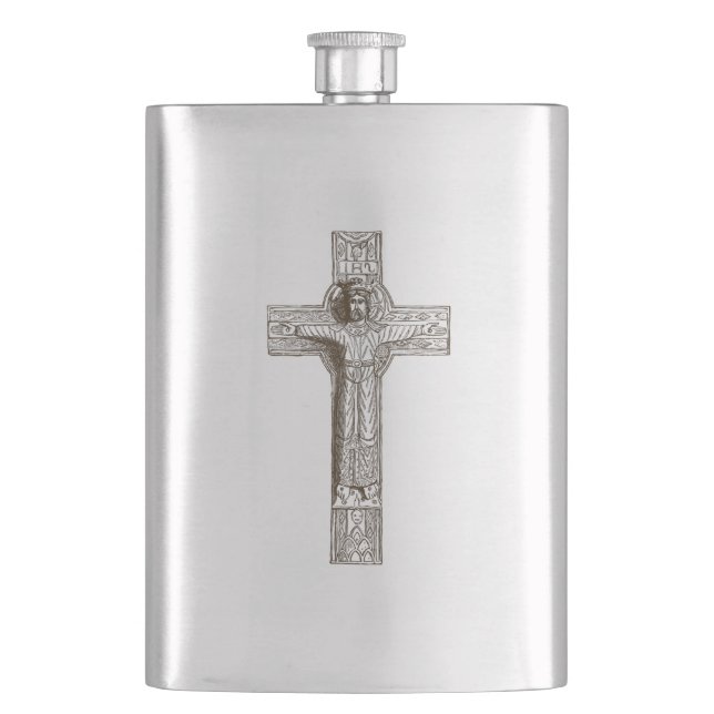 Christian Classical Cross Flask (Front)