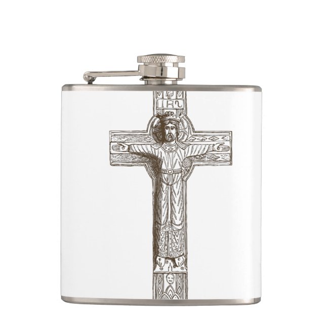 Christian Classical Cross Flask (Front)