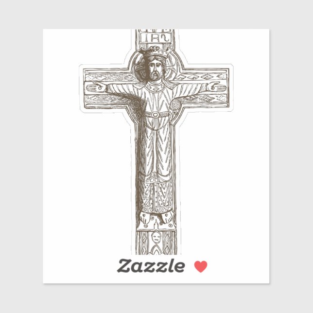 Christian Classical Cross Sticker (Sheet)