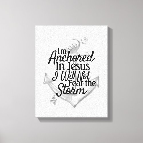 Christian Coastal Anchor Scripture Artwork Canvas Print