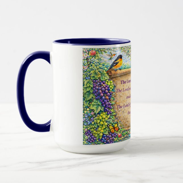 Christian Coffee Mug Floral Scripture Gift (Left)