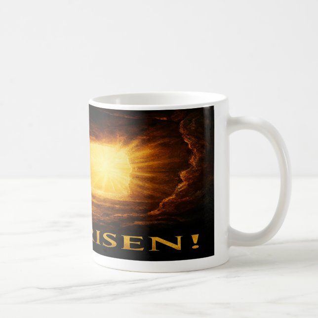Christian Coffee Mug: He Is Risen Coffee Mug (Right)