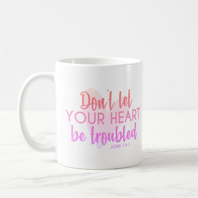 Christian Colorful Modern Inspirational Verse  Coffee Mug (Left)