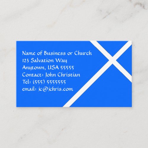 Christian Company Pastor or Church White Cross Business Card