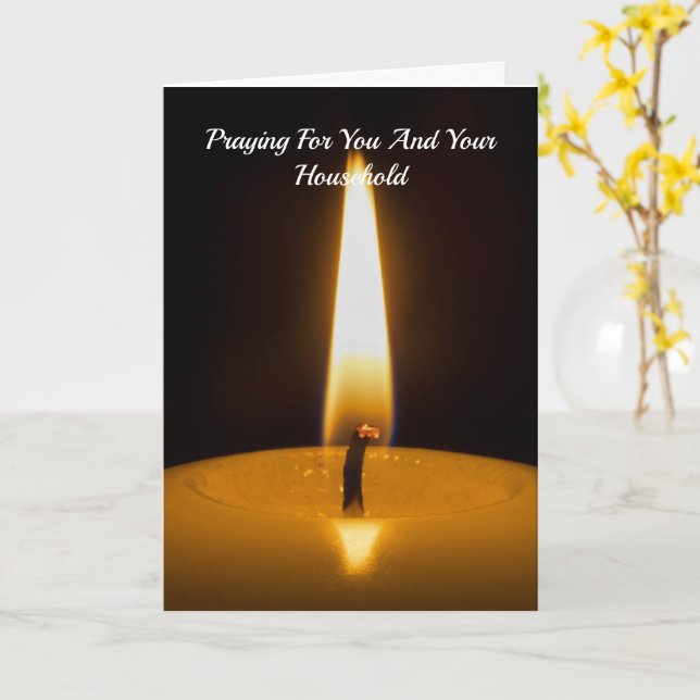 Christian condolence card (Yellow Flower)