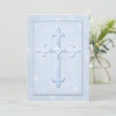 Christian Cool Blue Winter Wedding Invitation (Standing Front)