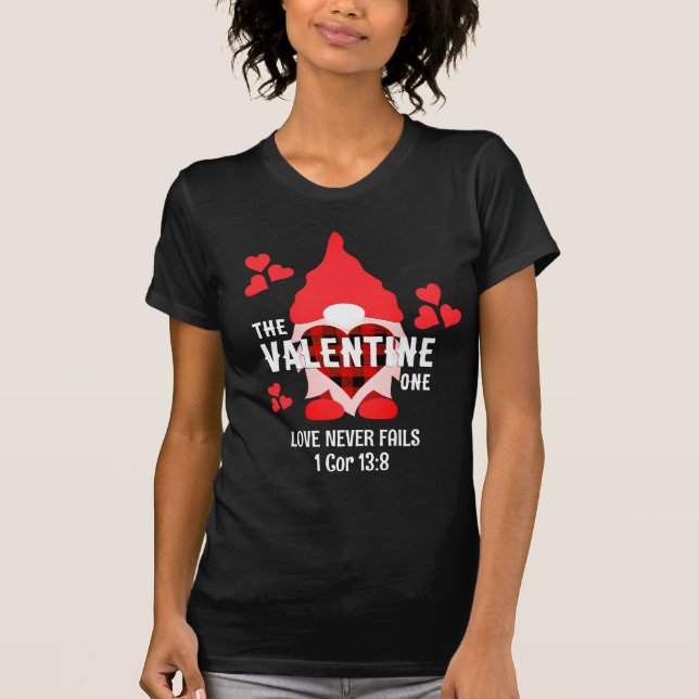 Christian Couples VALENTINE GNOME Red Hearts T-Shirt (Front)