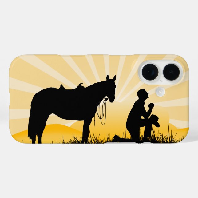 Christian Cowboy iPhone Case (Back (Horizontal))
