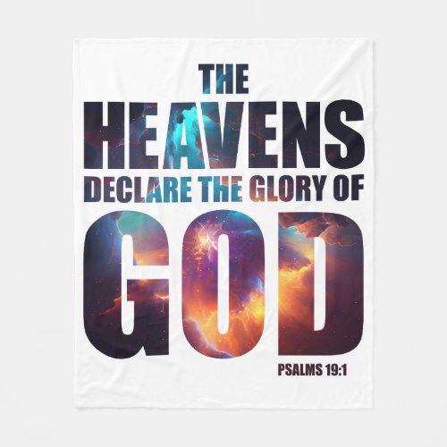 Christian Creation Heavens Declare Glory of GOD Fleece Blanket