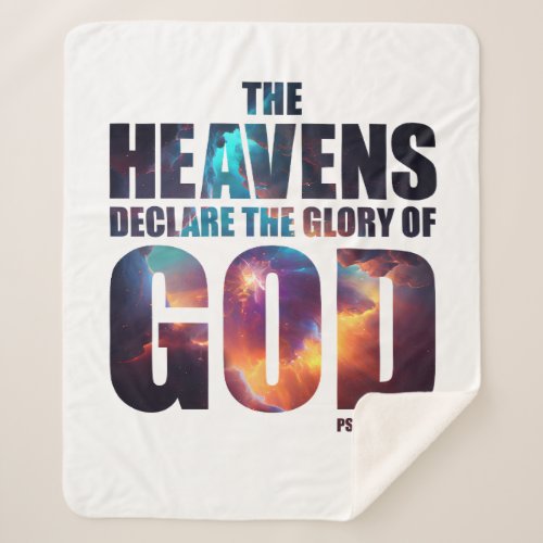 Christian Creation Heavens Declare Glory of GOD Sherpa Blanket