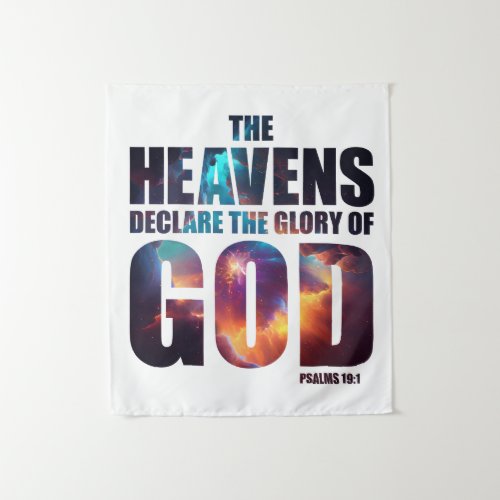 Christian Creation Heavens Declare Glory of GOD Tapestry