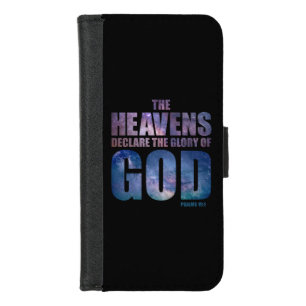 Christian Creation Verse: The Heavens Declare iPhone 8/7 Wallet Case