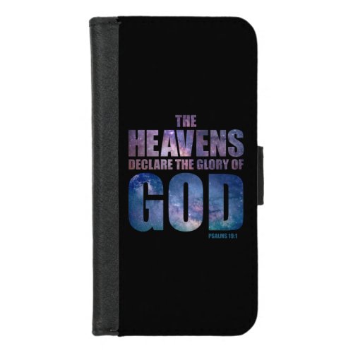 Christian Creation Verse The Heavens Declare iPhone 87 Wallet Case
