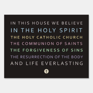 Christian Creed Yard Sign