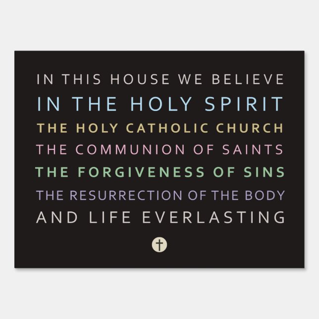 Christian Creed Yard Sign (Front)