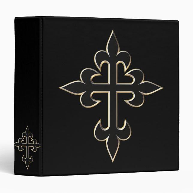 Christian cross 3 ring binder (Front/Spine)