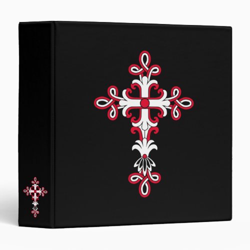 Christian cross 3 ring binder