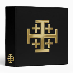 Christian cross 3 ring binder