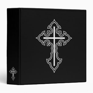 Christian cross 3 ring binder