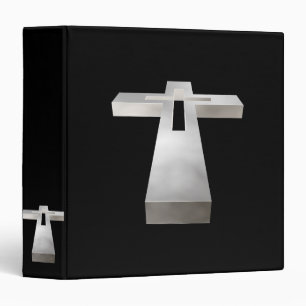 Christian cross 3 ring binder