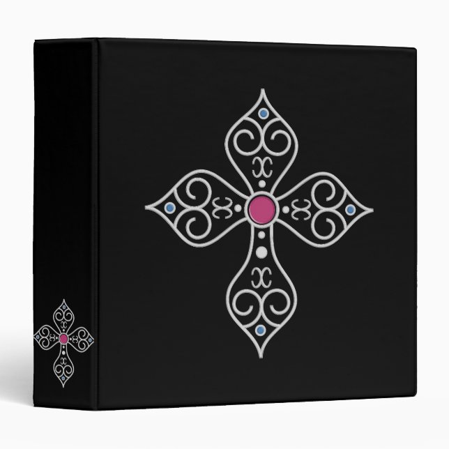 Christian cross 3 ring binder (Front/Spine)