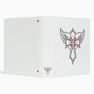 Christian cross 3 ring binder