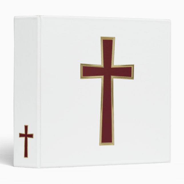 Christian cross 3 ring binder (Front/Spine)