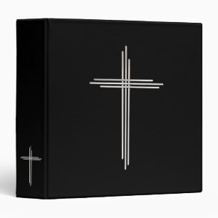 Christian cross 3 ring binder