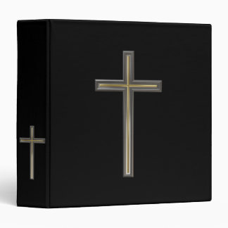 Christian cross 3 ring binder