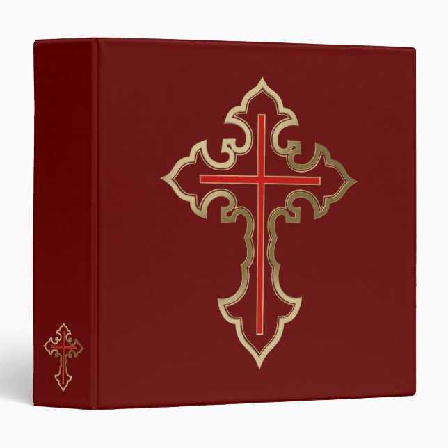 Christian cross 3 ring binder (Front/Spine)