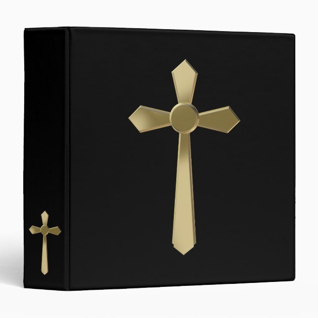 Christian cross 3 ring binder (Front/Spine)