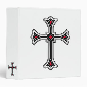 Christian cross 3 ring binder