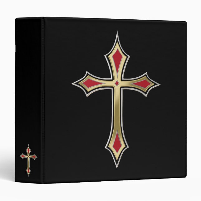 Christian cross 3 ring binder (Front/Spine)