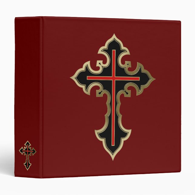Christian cross 3 ring binder (Front/Spine)